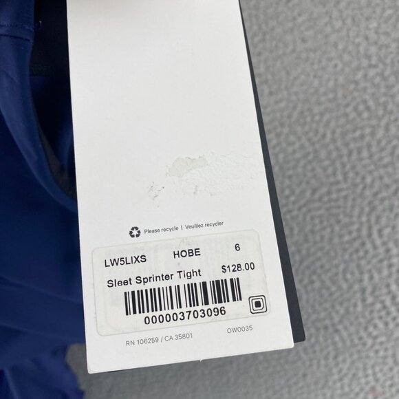 Lululemon Sleet Sprinter Tight Hero Blue Leggings Womens 6 Pockets Activewear - Picture 7 of 14